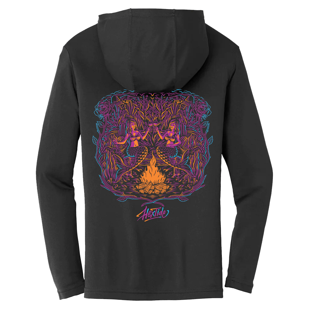 Coral Campfire Mermaids Longsleeve (Hooded) - HexTide